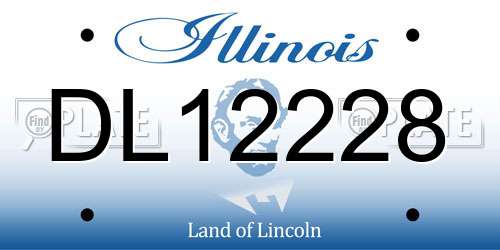 DL12228 Illinois License Plate