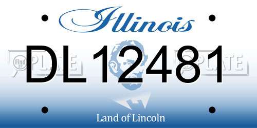 DL12481 Illinois License Plate