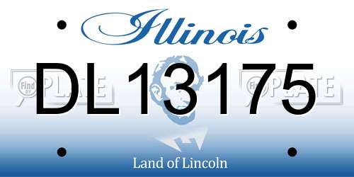 DL13175 Illinois License Plate