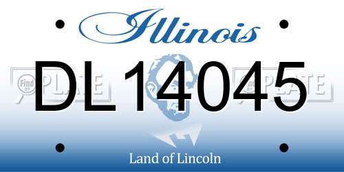 DL14045 Illinois License Plate