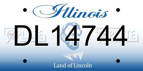 DL14744 Illinois License Plate