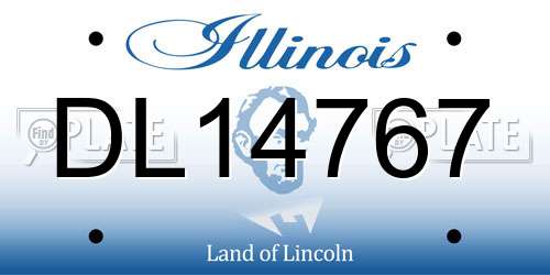DL14767 Illinois License Plate
