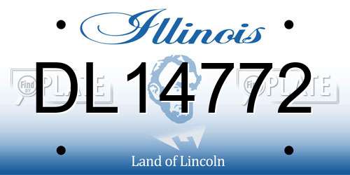 DL14772 Illinois License Plate