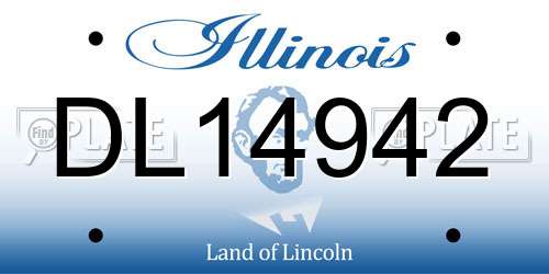 DL14942 Illinois License Plate