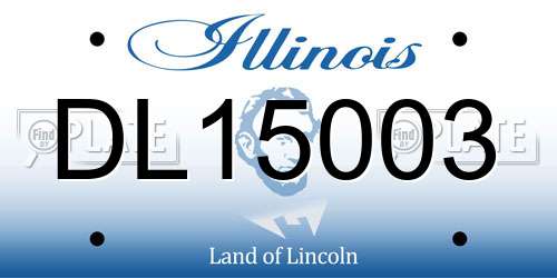 DL15003 Illinois License Plate