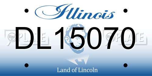 DL15070 Illinois License Plate