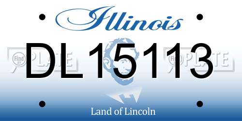 DL15113 Illinois License Plate