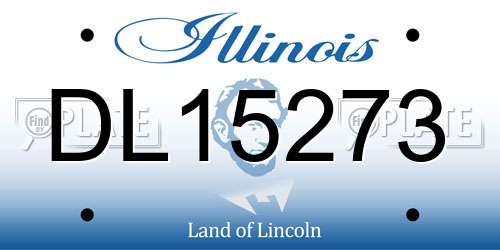 DL15273 Illinois License Plate