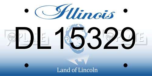 DL15329 Illinois License Plate