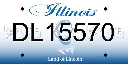 DL15570 Illinois License Plate