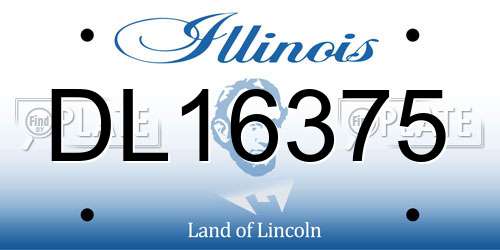 DL16375 Illinois License Plate