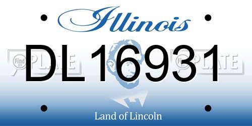 DL16931 Illinois License Plate