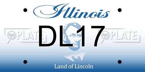 DL17 Illinois License Plate