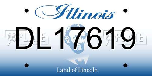 DL17619 Illinois License Plate