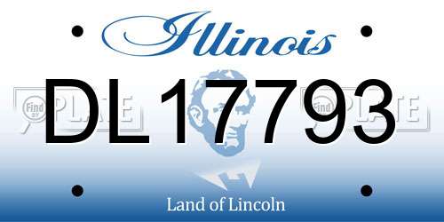 DL17793 Illinois License Plate