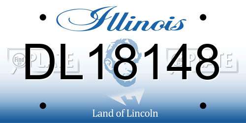 DL18148 Illinois License Plate