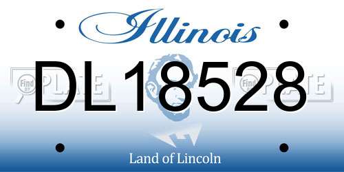DL18528 Illinois License Plate