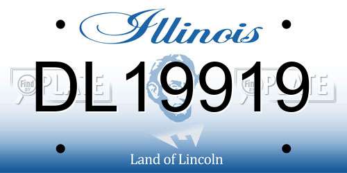 DL19919 Illinois License Plate