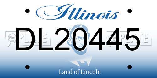DL20445 Illinois License Plate
