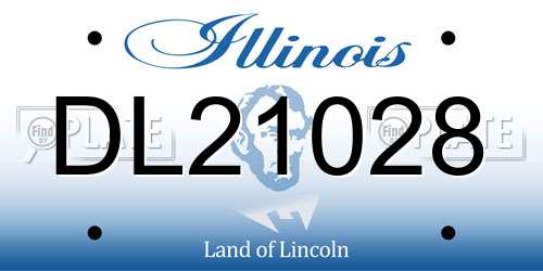 DL21028 Illinois License Plate