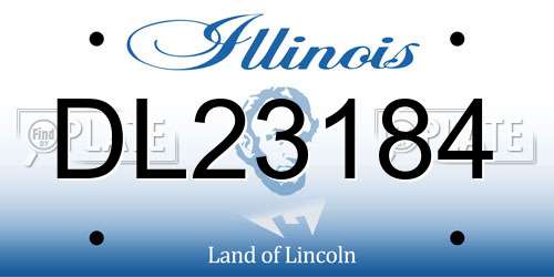 DL23184 Illinois License Plate