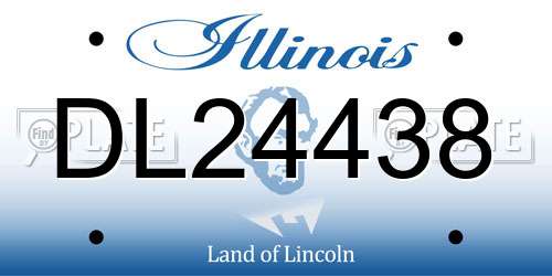 DL24438 Illinois License Plate