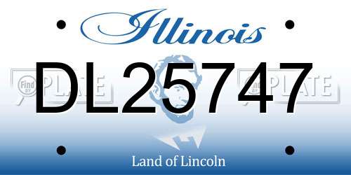 DL25747 Illinois License Plate