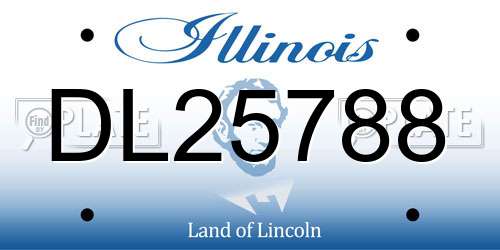 DL25788 Illinois License Plate