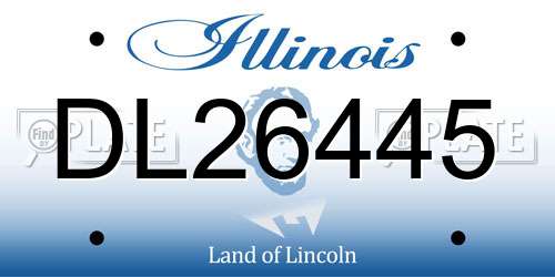 DL26445 Illinois License Plate