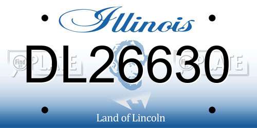 DL26630 Illinois License Plate
