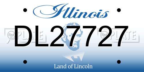 DL27727 Illinois License Plate