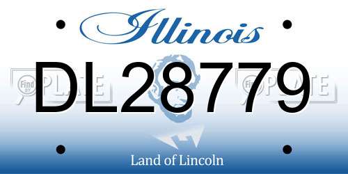 DL28779 Illinois License Plate