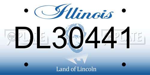 DL30441 Illinois License Plate