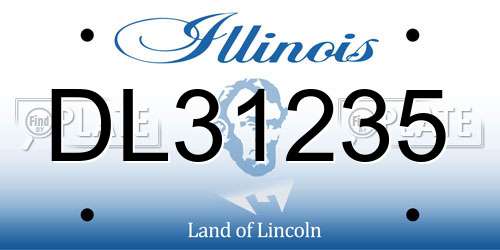 DL31235 Illinois License Plate