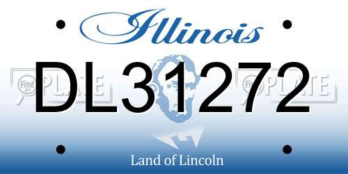 DL31272 Illinois License Plate