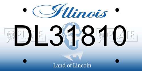 DL31810 Illinois License Plate