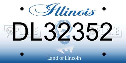 DL32352 Illinois License Plate