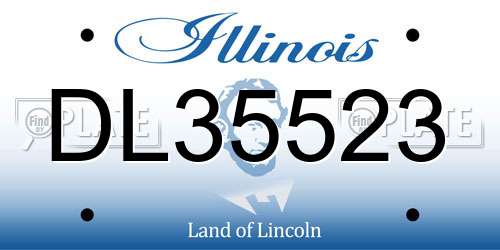 DL35523 Illinois License Plate