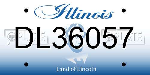 DL36057 Illinois License Plate
