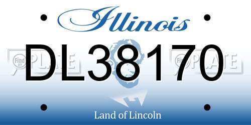 DL38170 Illinois License Plate