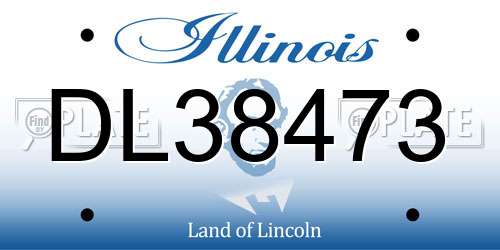 DL38473 Illinois License Plate