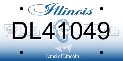 DL41049 Illinois License Plate