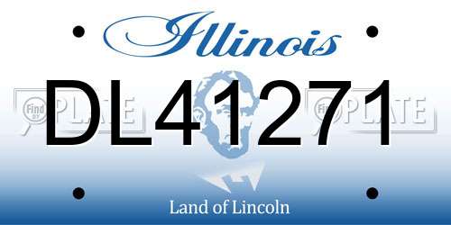DL41271 Illinois License Plate