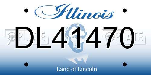 DL41470 Illinois License Plate