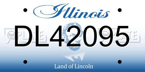 DL42095 Illinois License Plate