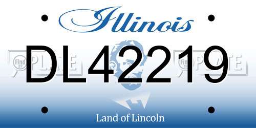 DL42219 Illinois License Plate