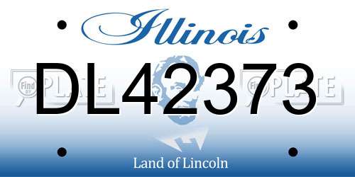 DL42373 Illinois License Plate