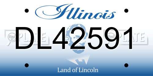DL42591 Illinois License Plate