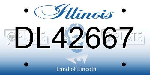 DL42667 Illinois License Plate