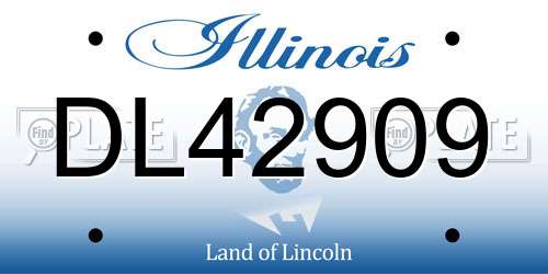 DL42909 Illinois License Plate